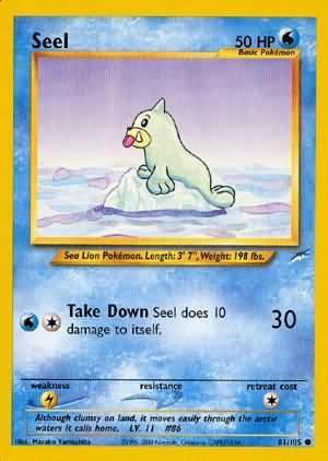 81, Common, Lightning[×2], Neo Destiny Unlimited, Normal, Water Seel (81/105) [Neo Destiny Unlimited] - Trading Card World