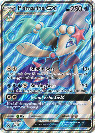Grass[x2], Holofoil, Promo, SM39, Sun & Moon: Black Star Promos, Water Primarina GX (SM39) (Jumbo Card) [Sun & Moon: Black Star Promos] - Trading Card World