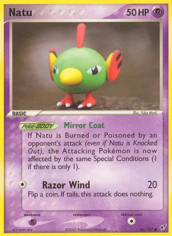 66, Common, EX: Deoxys, Normal, Psychic, Psychic[×2] Natu (66/107) [EX: Deoxys] - Trading Card World