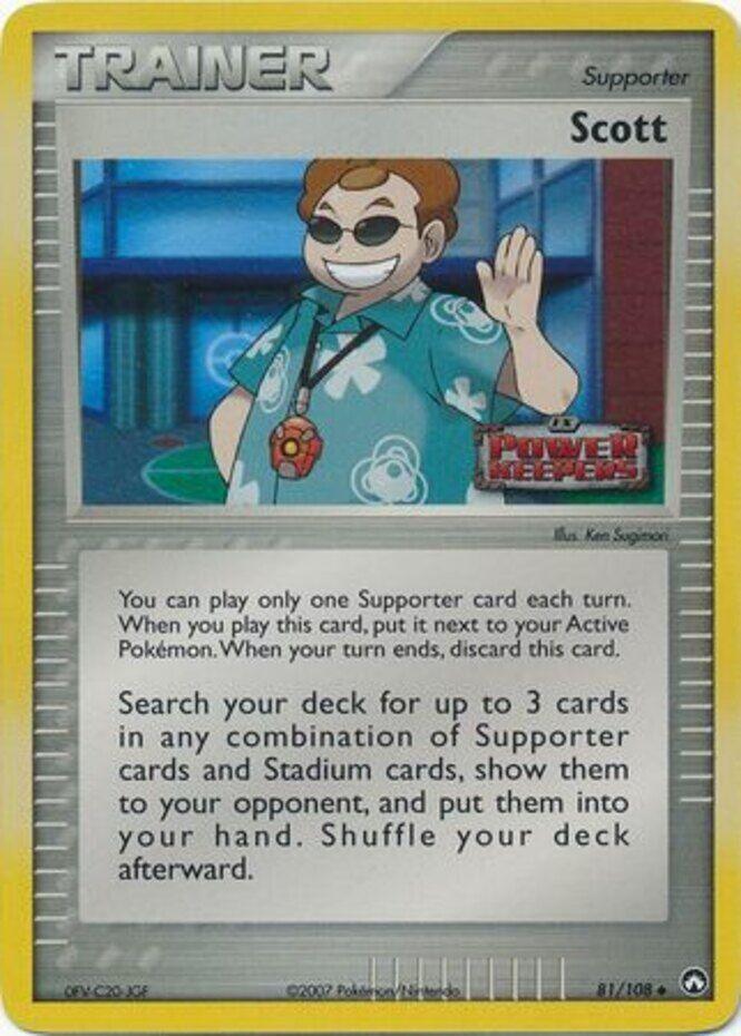 81, EX: Power Keepers, Reverse Holofoil, Supporter, Uncommon Scott (81/108) (Stamped) [EX: Power Keepers] - Trading Card World