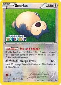80, Colorless, Fx2, Normal, Promo, XY: Flashfire Snorlax (80/106) (Build-a-Bear Workshop Exclusive) [XY: Flashfire] - Trading Card World