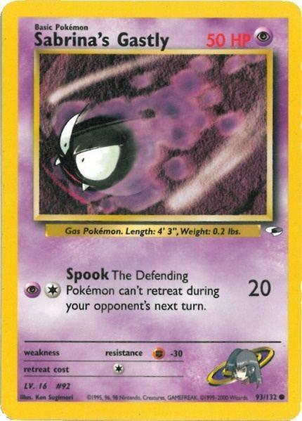 93, Common, Fighting[-30], Gym Heroes Unlimited, Normal, Psychic Sabrina's Gastly (93/132) [Gym Heroes Unlimited] - Trading Card World