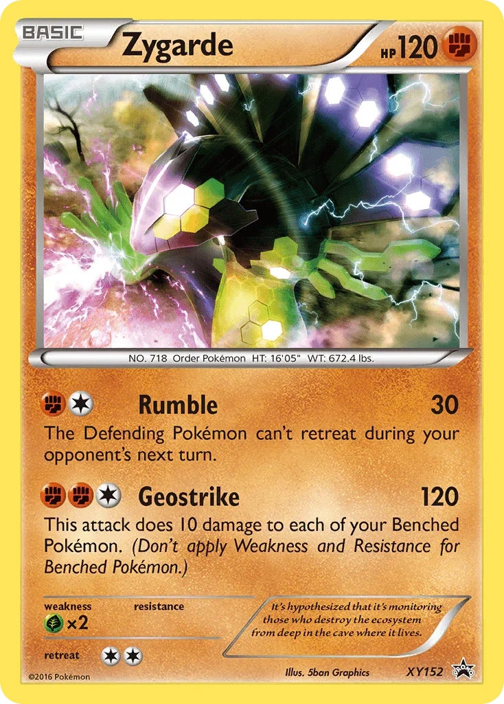 Fighting, Grass [x2], Holofoil, Promo, XY152, XY: Black Star Promos Zygarde (XY152) [XY: Black Star Promos] - Trading Card World