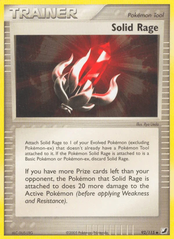 92, EX: Unseen Forces, Item, Normal, Uncommon Solid Rage (92/115) [EX: Unseen Forces] - Trading Card World