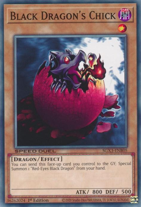 1st Edition, Common, Dark, Dragon, Effect Monster, Speed Duel GX: Duelists of Shadows Black Dragon's Chick [SGX3-ENB05] Common - Trading Card World