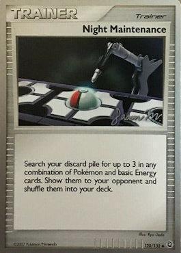 120, Normal, Trainer, Uncommon, World Championships 2009 Night Maintenance (120/132) (Queengar - Jason Martinez) [World Championships 2009] - Trading Card World