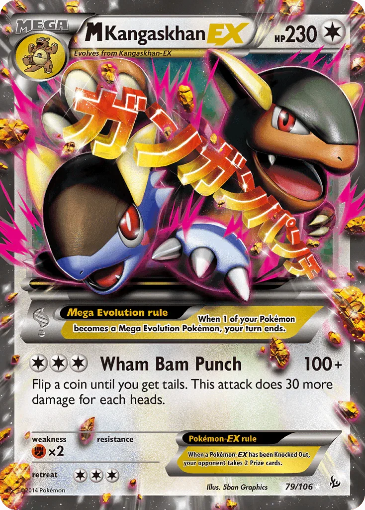 79, Colorless, Fighting[×2], Holofoil, Ultra Rare, XY: Flashfire M Kangaskhan EX (79/106) [XY: Flashfire] - Trading Card World