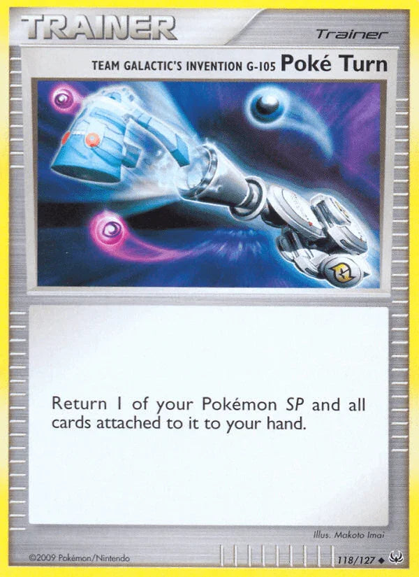 118, Item, Normal, Platinum: Base Set, Reverse Holofoil, Uncommon Team Galactic's Invention G-105 Poke Turn (118/127) [Platinum: Base Set] - Trading Card World