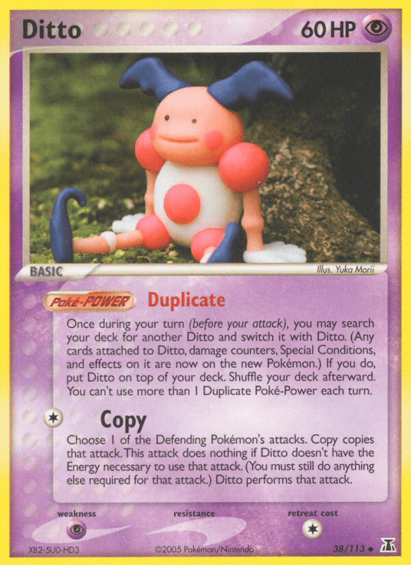 38, EX: Delta Species, Normal, Psychic, Psychic[×2], Uncommon Ditto (38/113) [EX: Delta Species] - Trading Card World