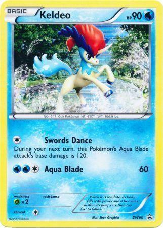 Black & White: Black Star Promos, BW60, Grass[×2], Normal, Promo, Water Keldeo (BW60) (Non Holo) [Black & White: Black Star Promos] - Trading Card World
