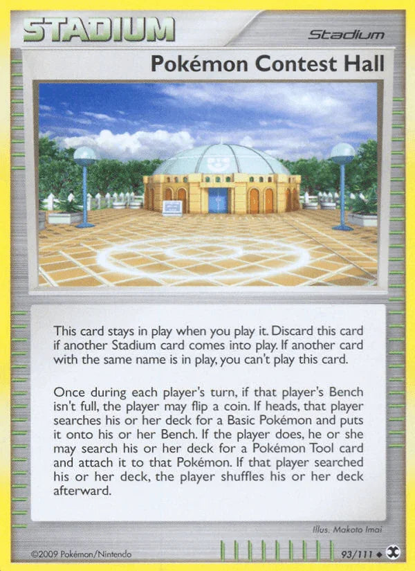 93, Normal, Platinum: Rising Rivals, Reverse Holofoil, Stadium, Uncommon Pokemon Contest Hall (93/111) [Platinum: Rising Rivals] - Trading Card World