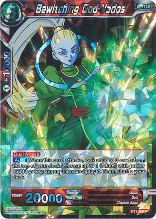 Battle, BT1-008, Champa Saga, Dragon Brawl, God, Parallel Foil, Rare, Red, Vados Bewitching God Vados (Shatterfoil) (BT1-008) [Dragon Brawl] - Trading Card World