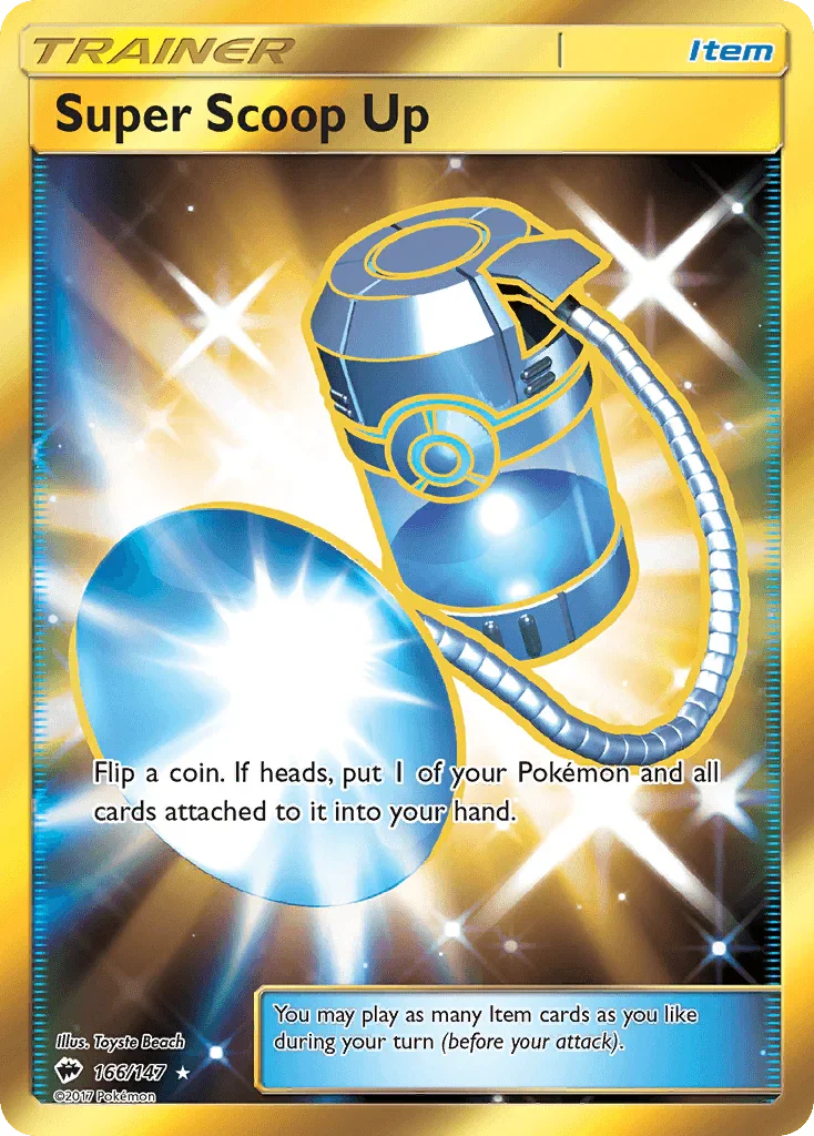 166, Holofoil, Item, Secret Rare, Sun & Moon: Burning Shadows Super Scoop Up (166/147) [Sun & Moon: Burning Shadows] - Trading Card World