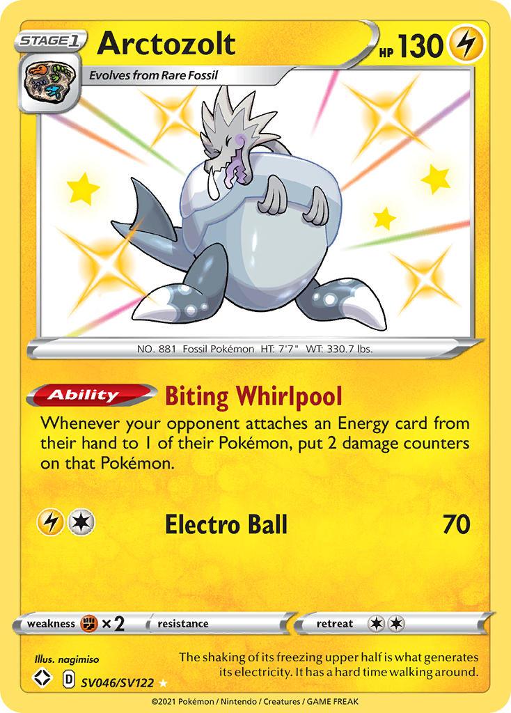 Fighting[×2], Holofoil, Lightning, SV046, Sword & Shield: Shining Fates, Ultra Rare Arctozolt (SV046/SV122) [Sword & Shield: Shining Fates] - Trading Card World