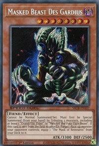 1st Edition, Dark, Effect Monster, Fiend, Secret Rare, Speed Duel: Battle City Box Masked Beast Des Gardius (Secret) [SBCB-EN107] Secret Rare - Trading Card World