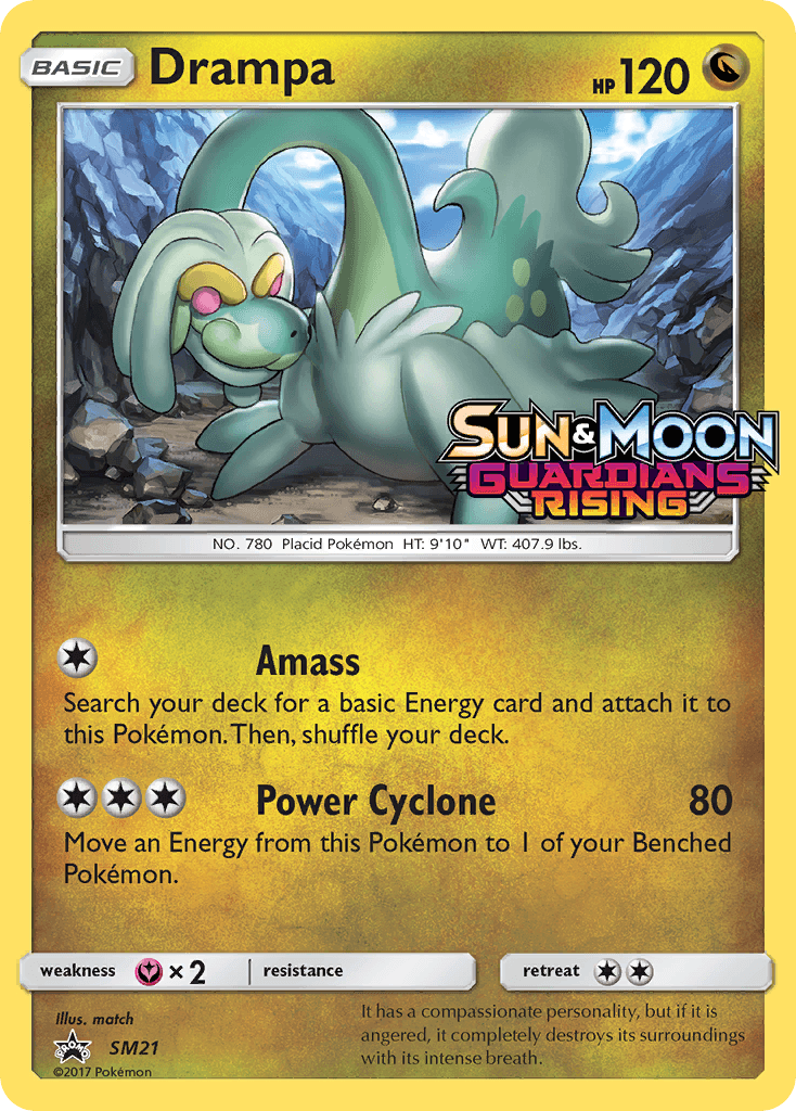 Black Star Promo, Dragon, Fairy[×2], Holofoil, SM21, Sun & Moon: Black Star Promos Drampa (SM21) [Sun & Moon: Black Star Promos] - Trading Card World