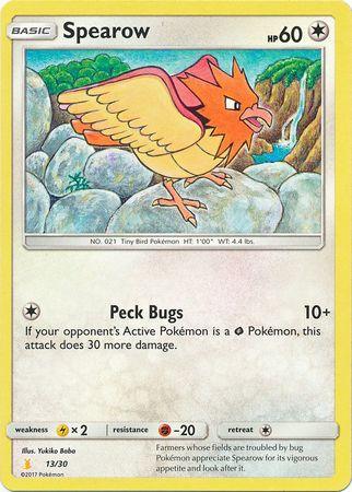 13, Colorless, Fighting[-20], Lightning[×2], Normal, Promo, Sun & Moon: Trainer Kit - Alolan Raichu Spearow (13/30) [Sun & Moon: Trainer Kit - Alolan Raichu] - Trading Card World