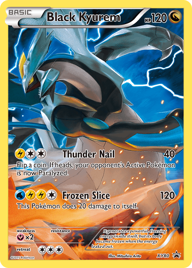 Dragon, Fairy [x2], Holofoil, Promo, XY80, XY: Black Star Promos Black Kyurem (XY80) (Full Art Promo) [XY: Black Star Promos] - Trading Card World