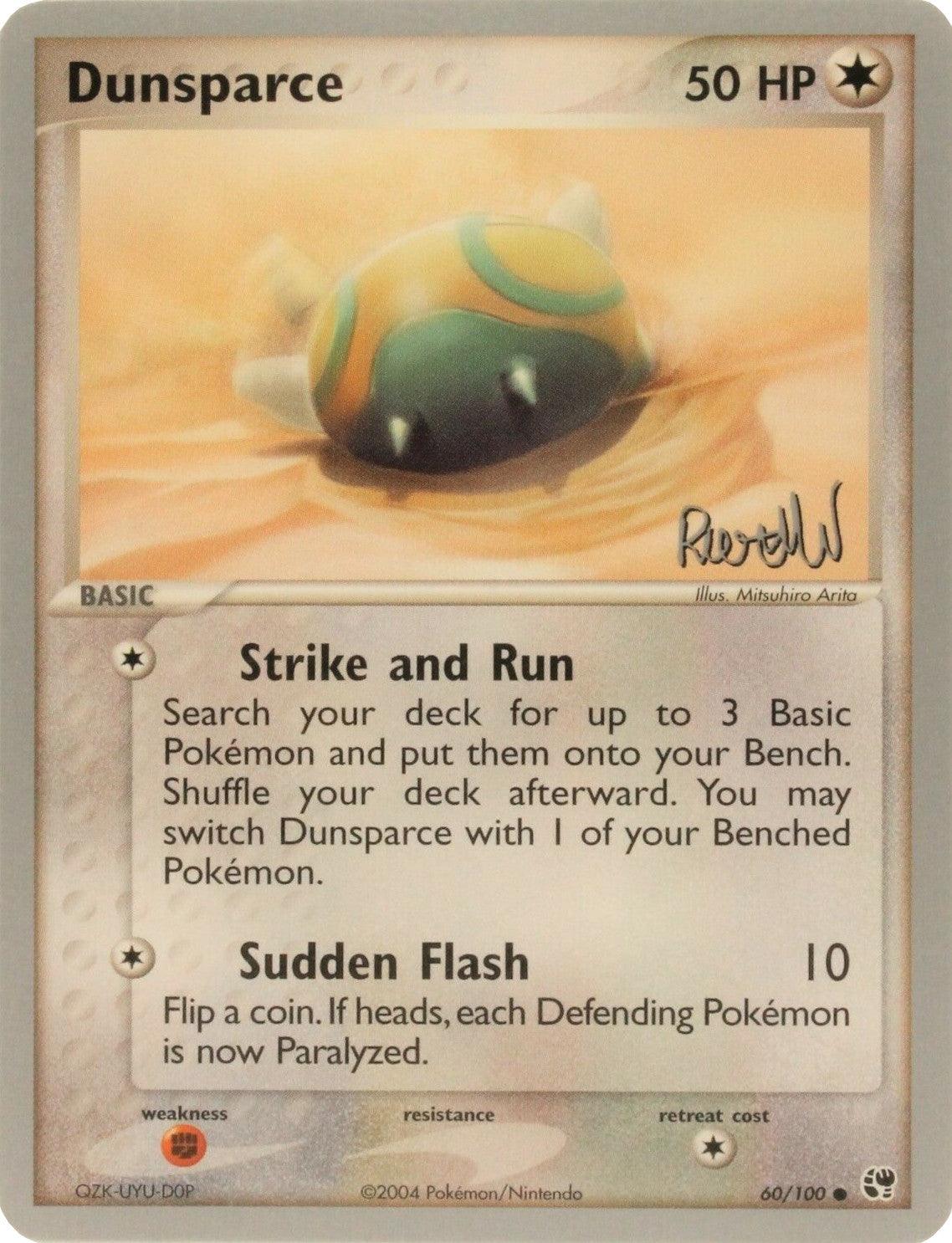60, Colorless, Common, Fighting[×2], Normal, World Championships 2004 Dunsparce (60/100) (Rocky Beach - Reed Weichler) [World Championships 2004] - Trading Card World