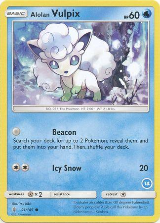 21, Metal[×2], Normal, Promo, Sun & Moon: Trainer Kit - Alolan Ninetales, Water Alolan Vulpix (21/145) (Deck Exclusive #14) [Sun & Moon: Trainer Kit - Alolan Ninetales] - Trading Card World