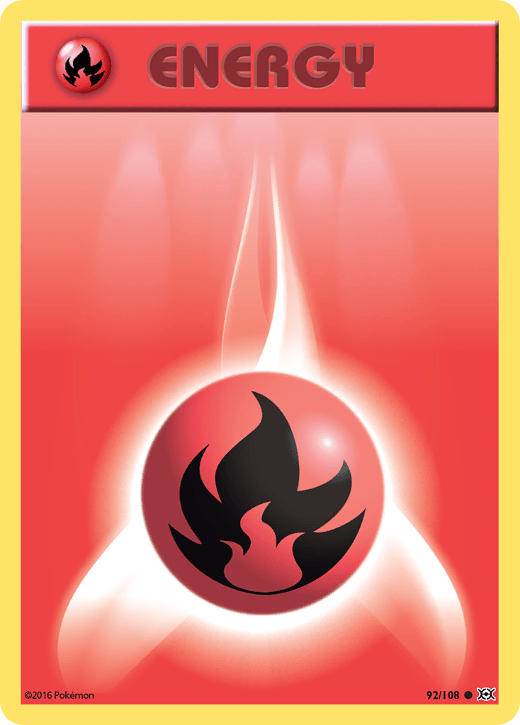 92, Basic Fire Energy, Common, Normal, Reverse Holofoil, XY: Evolutions Fire Energy (92/108) [XY: Evolutions] - Trading Card World