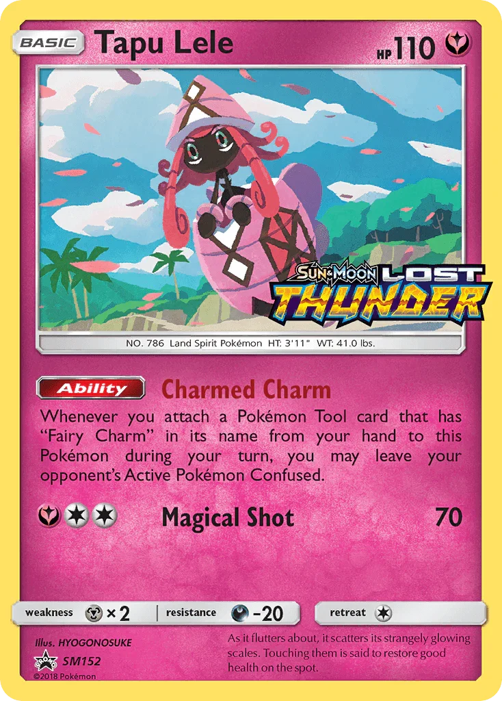 Black Star Promo, Darkness[-20], Fairy, Holofoil, Metal[×2], SM152, Sun & Moon: Black Star Promos Tapu Lele (SM152) [Sun & Moon: Black Star Promos] - Trading Card World