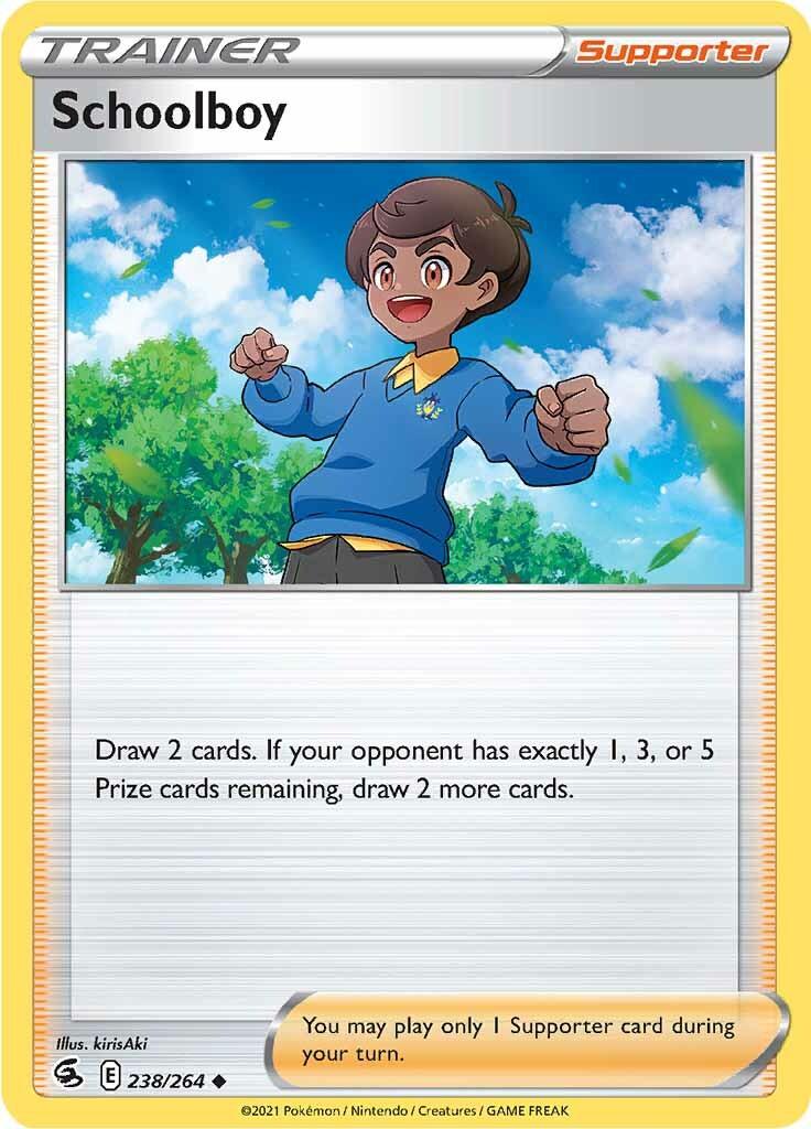 238, Normal, Reverse Holofoil, Supporter, Sword & Shield: Fusion Strike, Uncommon Schoolboy (238/264) [Sword & Shield: Fusion Strike] - Trading Card World
