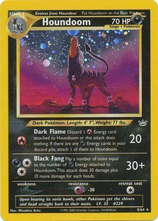 Darkness, Holo Rare, Holofoil, Neo Revelation Unlimited, Psychic[-30] Houndoom (8/64) [Neo Revelation Unlimited] - Trading Card World