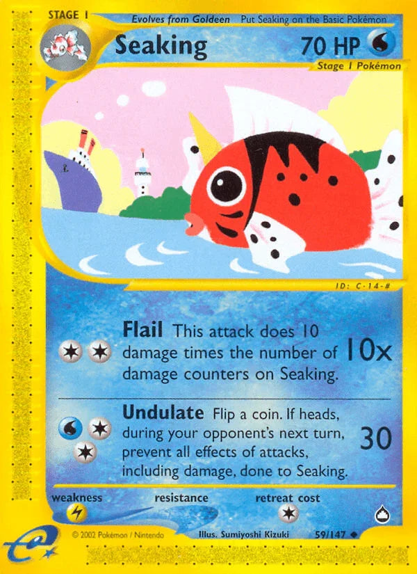 59, Aquapolis, Lightning[×2], Normal, Reverse Holofoil, Uncommon, Water Seaking (59/147) [Aquapolis] - Trading Card World