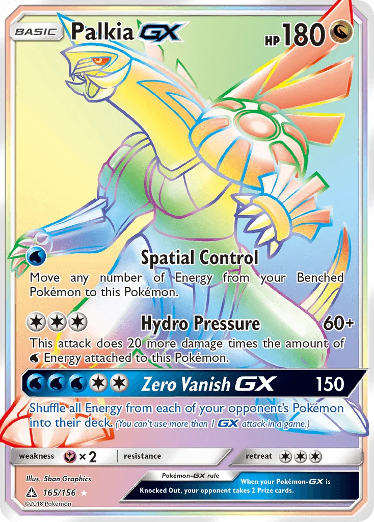 165, Dragon, Fairy[×2], Holofoil, Secret Rare, Sun & Moon: Ultra Prism Palkia GX (165/156) [Sun & Moon: Ultra Prism] - Trading Card World
