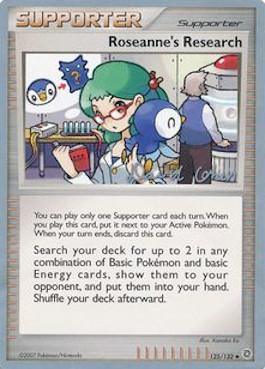 125, Normal, Supporter, Uncommon, World Championships 2009 Roseanne's Research (125/132) (Stallgon - David Cohen) [World Championships 2009] - Trading Card World