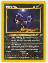 24, Darkness, Neo Genesis Unlimited, Normal, Psychic[-30], Rare Murkrow (24/111) [Neo Genesis Unlimited] - Trading Card World