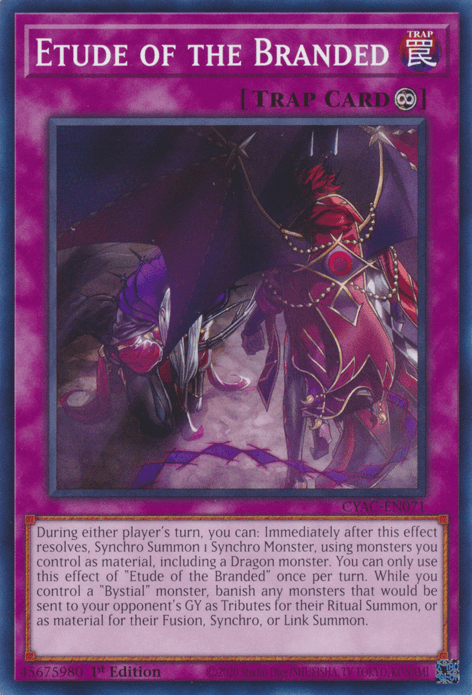 1st Edition, Common, Continuous Trap, Cyberstorm Access, Trap Etude of the Branded [CYAC-EN071] Common - Trading Card World