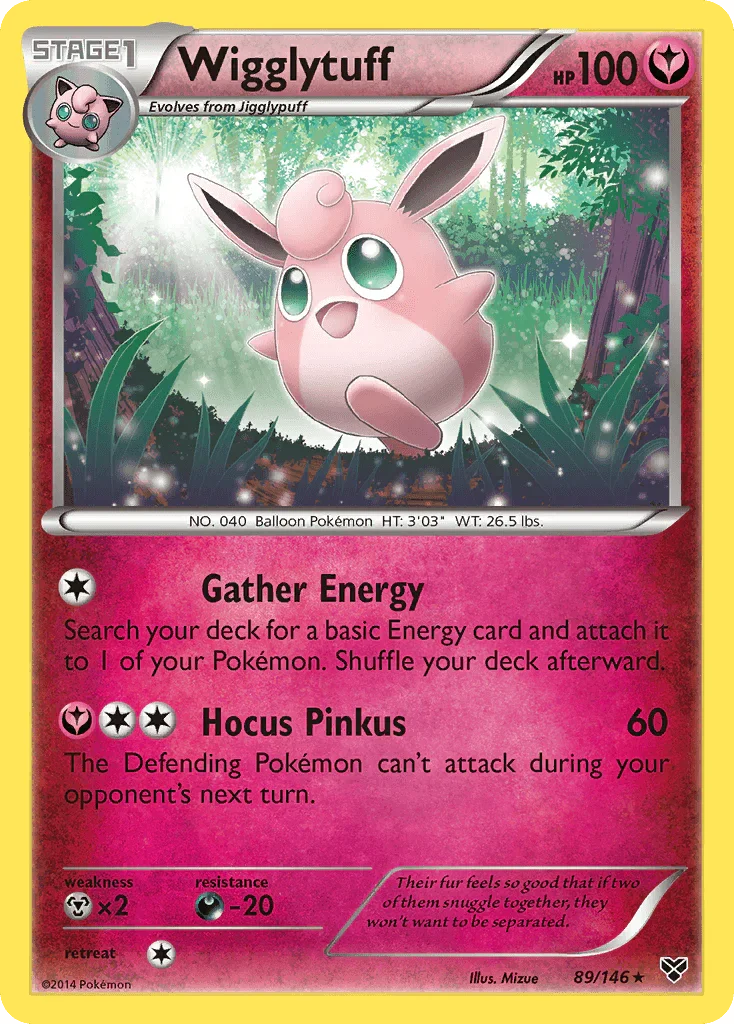 89, Darkness[-20], Fairy, Metal[×2], Normal, Rare, Reverse Holofoil, XY: Base Set Wigglytuff (89/146) [XY: Base Set] - Trading Card World