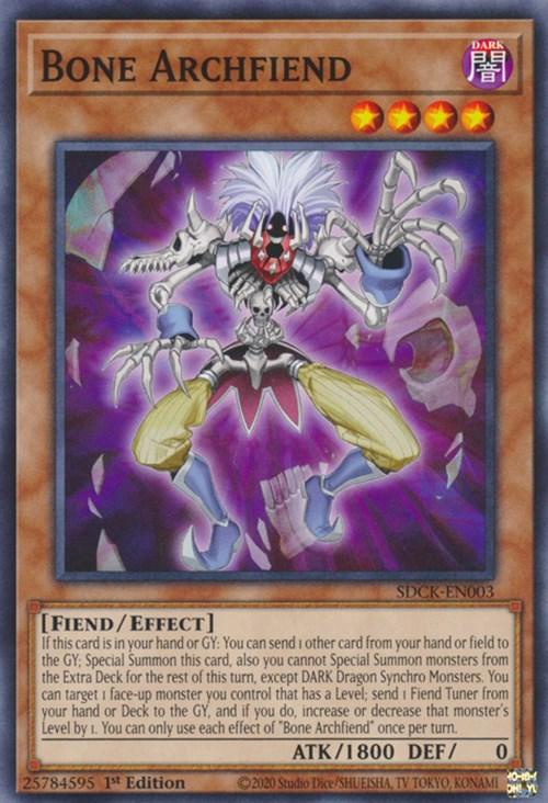 1st Edition, Common, Dark, Effect Monster, Fiend, Structure Deck: The Crimson King Bone Archfiend [SDCK-EN003] Common - Trading Card World