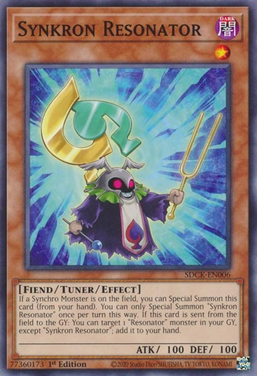 1st Edition, Common, Dark, Fiend, Structure Deck: The Crimson King, Tuner/Effect Monster Synkron Resonator [SDCK-EN006] Common - Trading Card World