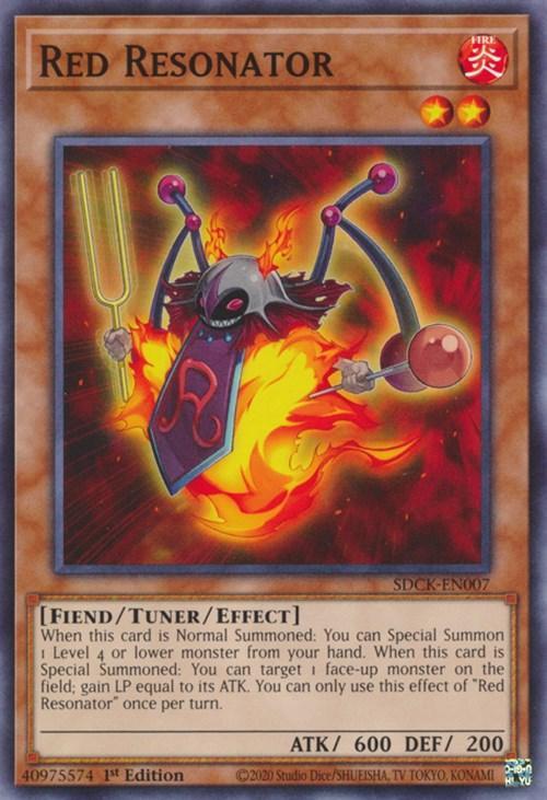 1st Edition, Common, Fiend, Fire, Structure Deck: The Crimson King, Tuner/Effect Monster Red Resonator [SDCK-EN007] Common - Trading Card World