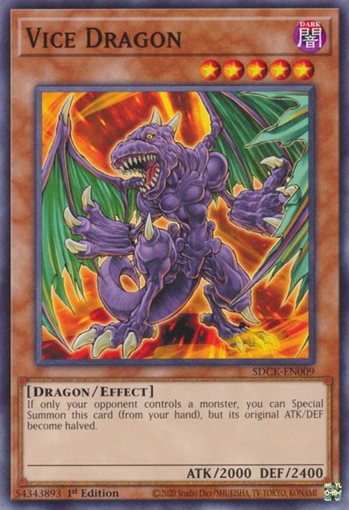 1st Edition, Common, Dark, Dragon, Effect Monster, Structure Deck: The Crimson King Vice Dragon [SDCK-EN009] Common - Trading Card World