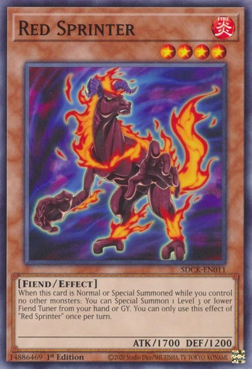 1st Edition, Common, Effect Monster, Fiend, Fire, Structure Deck: The Crimson King Red Sprinter [SDCK-EN011] Common - Trading Card World