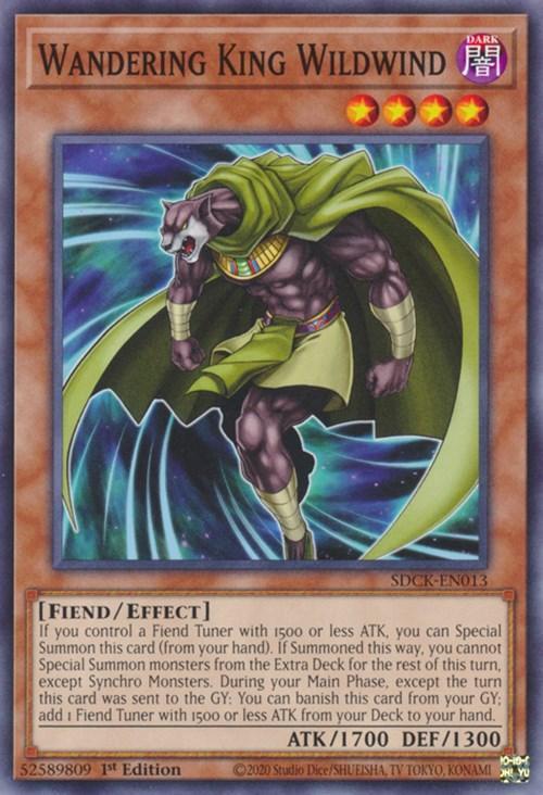1st Edition, Common, Dark, Effect Monster, Fiend, Structure Deck: The Crimson King Wandering King Wildwind [SDCK-EN013] Common - Trading Card World