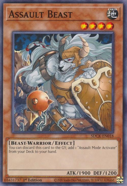 1st Edition, Beast-Warior, Common, Earth, Effect Monster, Structure Deck: The Crimson King Assault Beast [SDCK-EN018] Common - Trading Card World