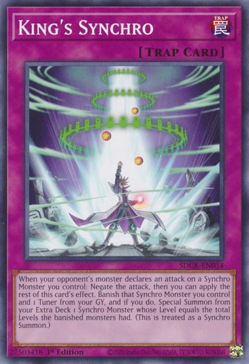 1st Edition, Common, Normal Trap, Structure Deck: The Crimson King, Trap King's Synchro [SDCK-EN034] Common - Trading Card World