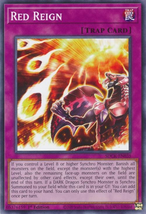 1st Edition, Common, Normal Trap, Structure Deck: The Crimson King, Trap Red Reign [SDCK-EN035] Common - Trading Card World