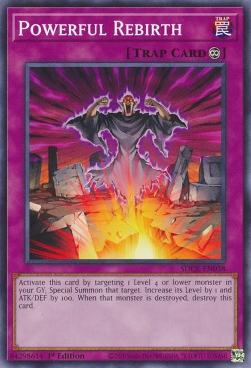 1st Edition, Common, Continuous Trap, Structure Deck: The Crimson King, Trap Powerful Rebirth [SDCK-EN038] Common - Trading Card World