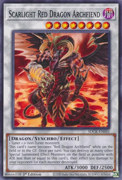 1st Edition, Common, Dark, Dragon, Structure Deck: The Crimson King, Synchro/Effect Monster Scarlight Red Dragon Archfiend [SDCK-EN041] Common - Trading Card World