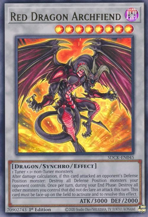 1st Edition, Dark, Dragon, Structure Deck: The Crimson King, Synchro/Effect Monster, Ultra Rare Red Dragon Archfiend [SDCK-EN045] Ultra Rare - Trading Card World