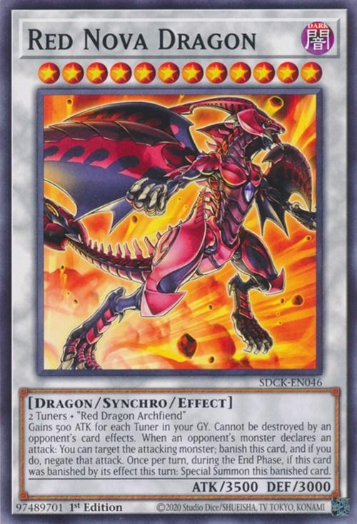 1st Edition, Common, Dark, Dragon, Structure Deck: The Crimson King, Synchro/Effect Monster Red Nova Dragon [SDCK-EN046] Common - Trading Card World