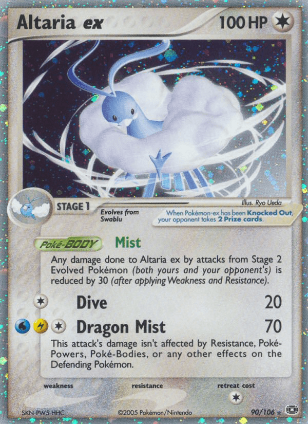 90, Colorless, EX: Emerald, Holofoil, Ultra Rare Altaria ex (90/106) [EX: Emerald] - Trading Card World