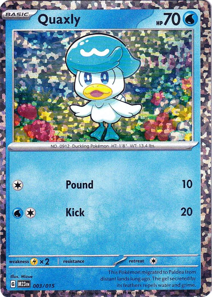 003, Holofoil, Lightning [x2], McDonald's Promos: 2023 Collection, Promo, Water Quaxly (003/015) [McDonald's Promos: 2023 Collection] - Trading Card World