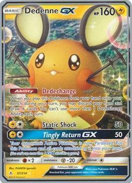 57, Fighting[×2], Lightning, Metal[-20], Normal, Ultra Rare, World Championships 2019 Dedenne GX (57/214) (Fire Box - Kaya Lichtleitner) [World Championships 2019] - Trading Card World